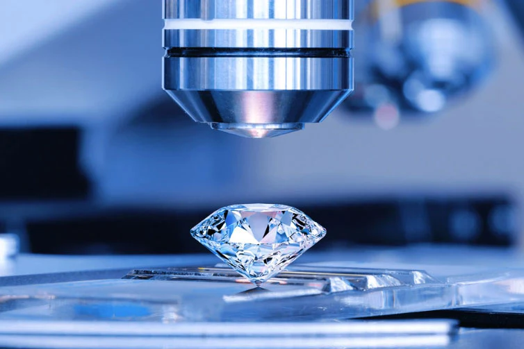 A diamond underneath a diamond processing technology. 