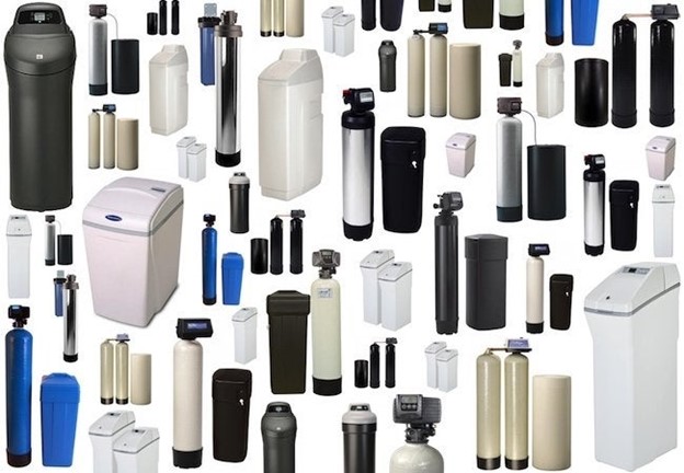 Various types of water softeners