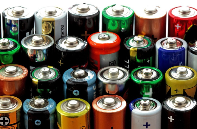 Types of batterries in different colors