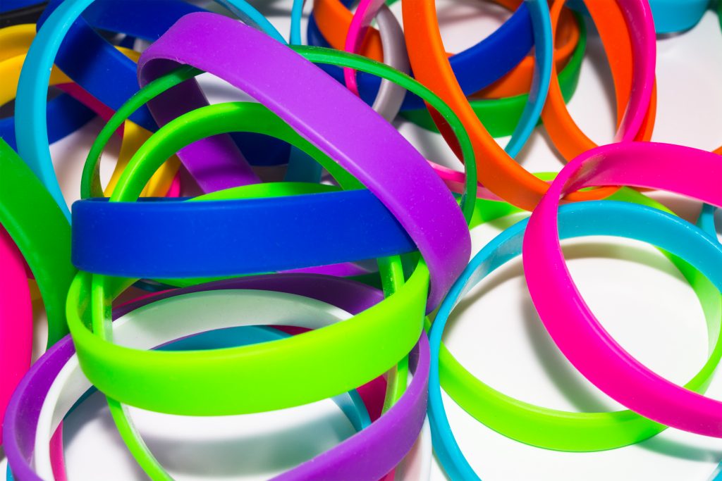 colorful silicone wristbands