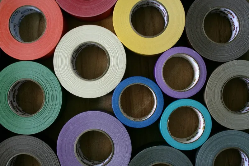 different colors of tape