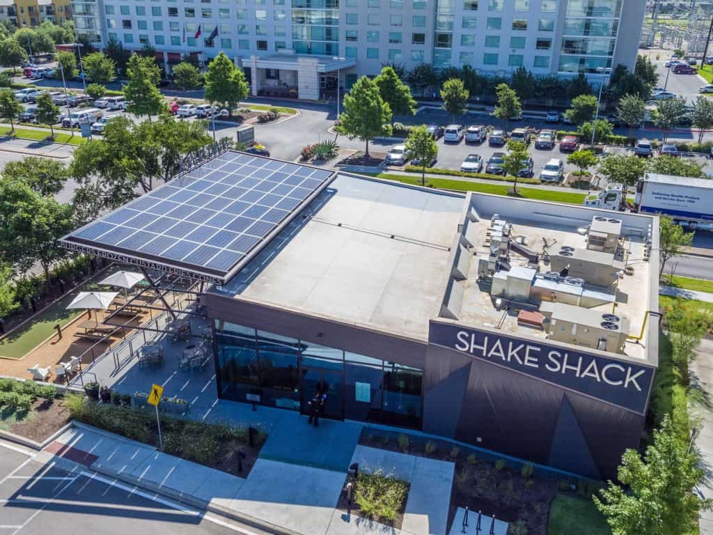 shake shack using solar energy